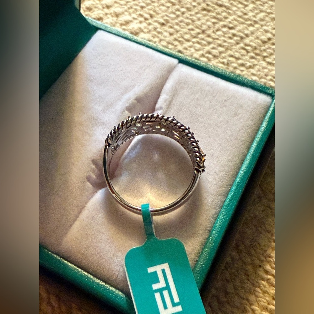 Effy Multicolor Gemstone Silver Ring Sz 7 - image 4